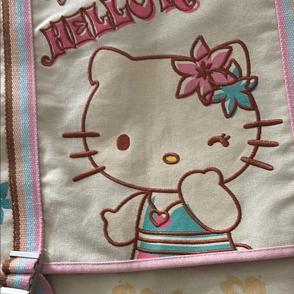 Hello Kitty Messenger Bag with Floral Accents - Picture 2 of 8